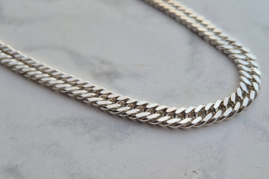 925 Sterling Silver 6.2mm Diamond Cut Cuban Link Chain