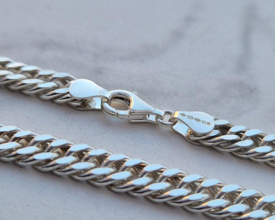 925 Sterling Silver 6.2mm Diamond Cut Cuban Link Chain