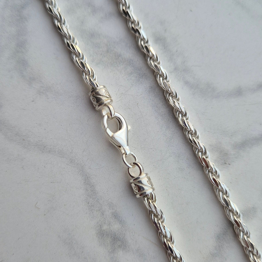 925 Sterling Silver 3.8mm Rope Chain