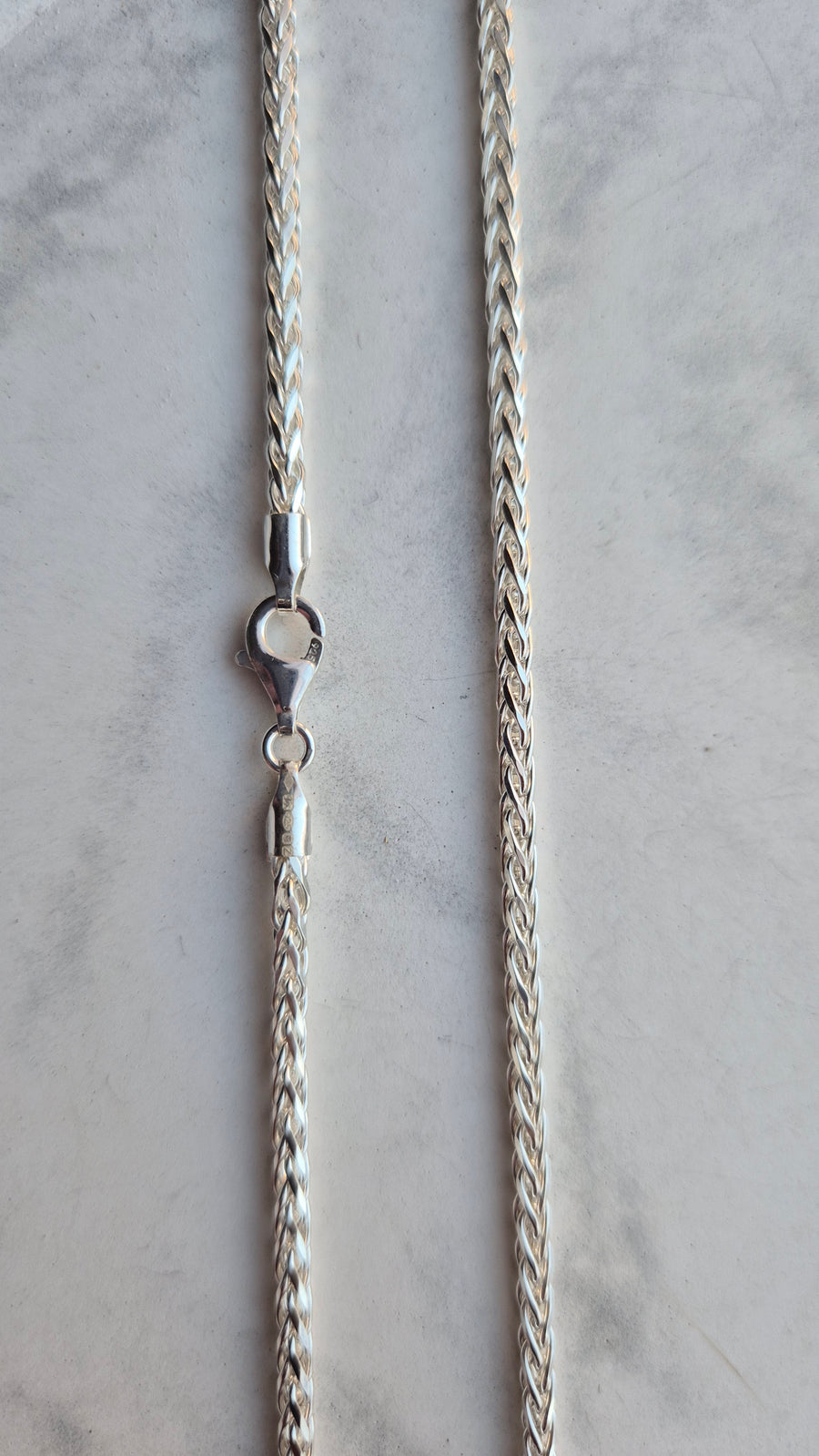 925 Sterling Silver 2.7mm Spiga Chain