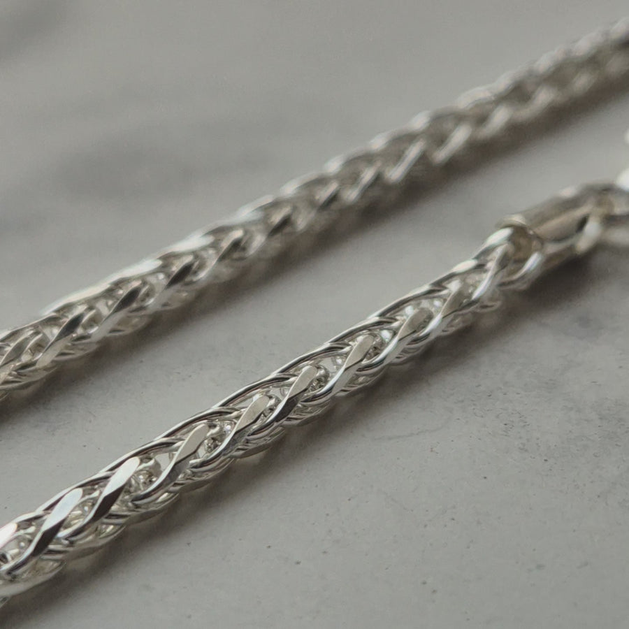 925 Sterling Silver 2.7mm Spiga Chain