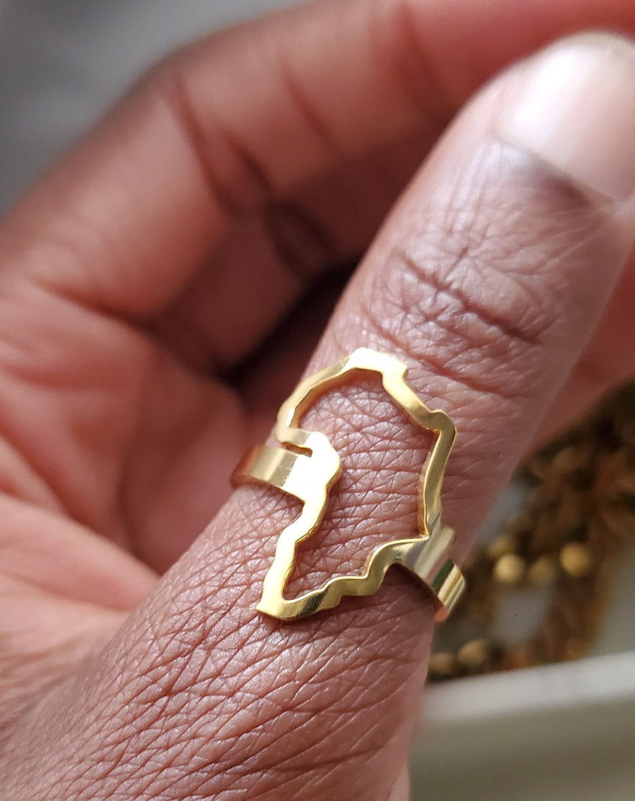 Africa Map Ring - Iṣura