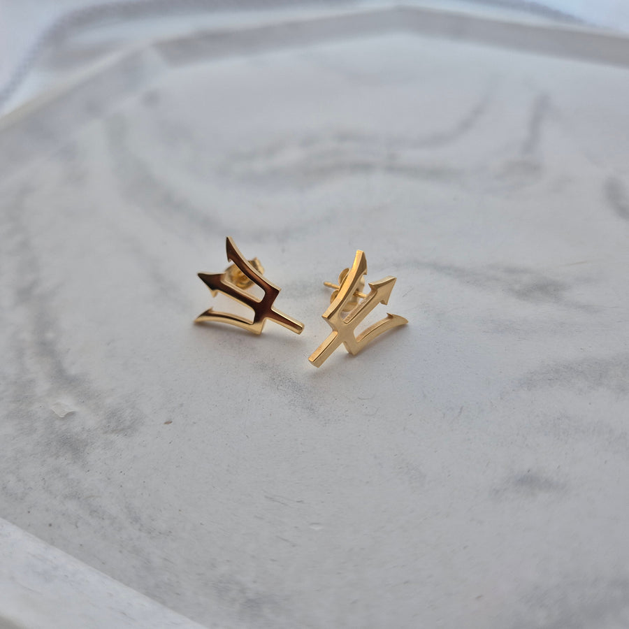 Barbados Trident Stud Earrings