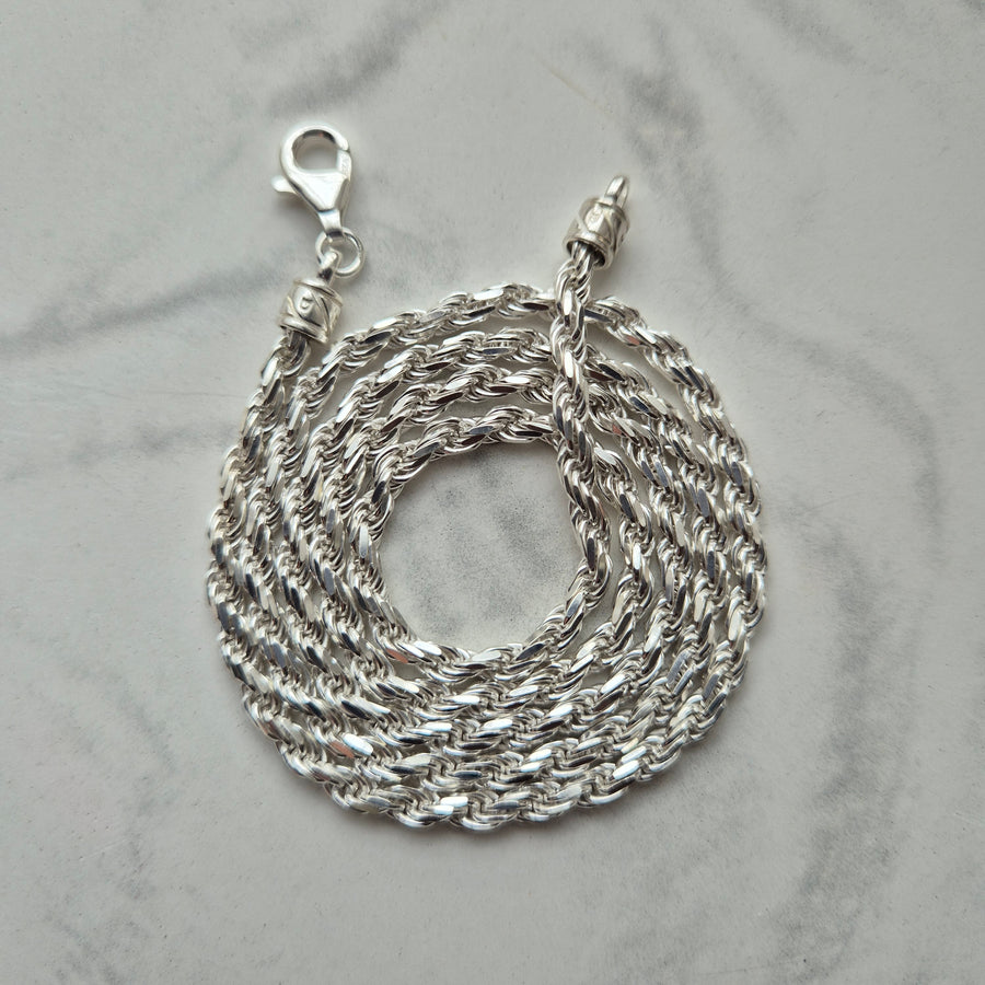 925 Sterling Silver 3.8mm Rope Chain