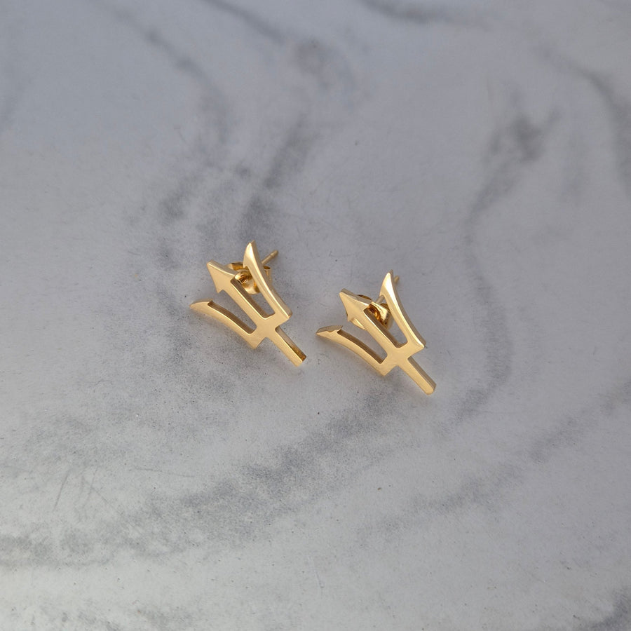 Barbados Trident Stud Earrings