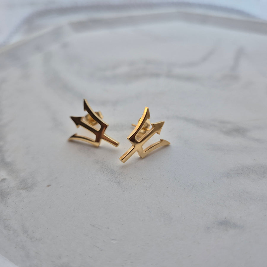 Barbados Trident Stud Earrings