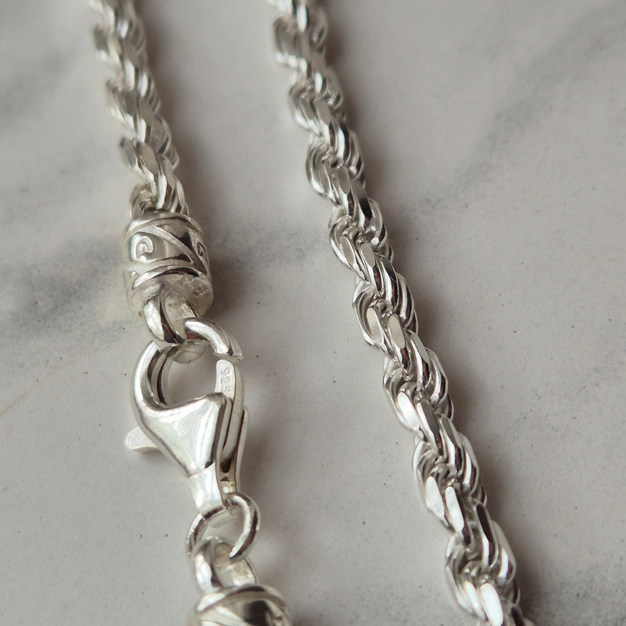 925 Sterling Silver 3.8mm Rope Chain