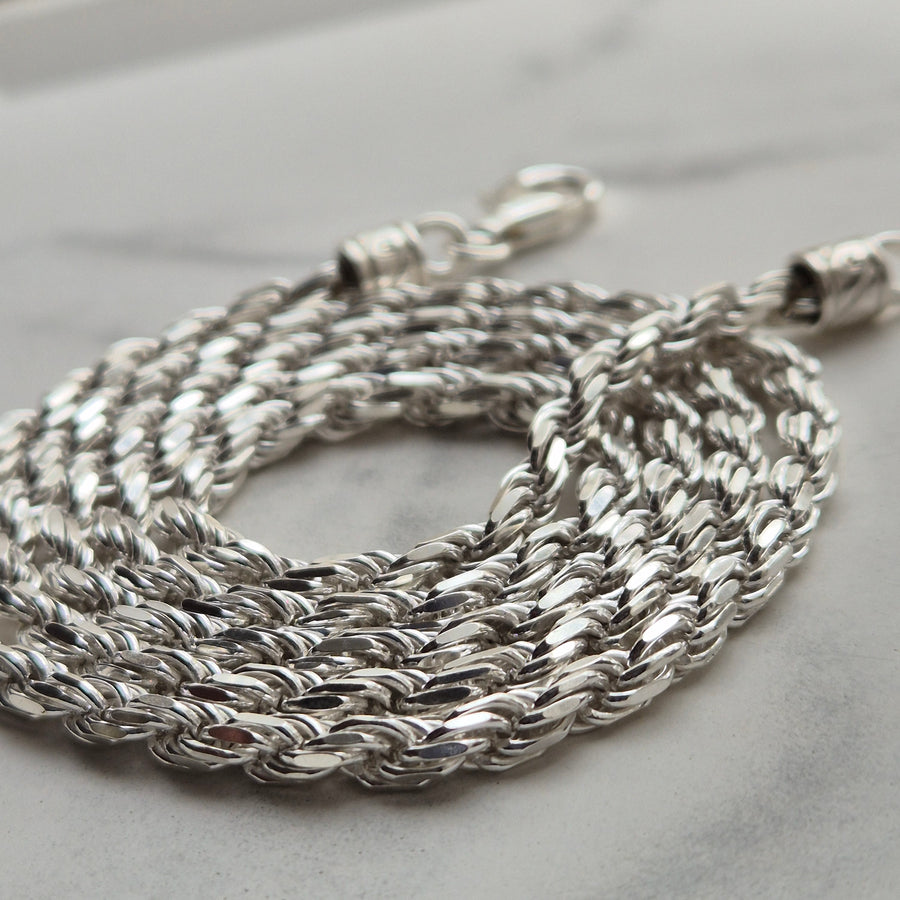 925 Sterling Silver 3.8mm Rope Chain