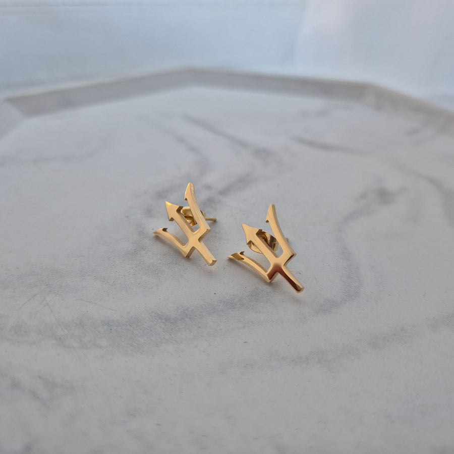 Barbados Trident Stud Earrings