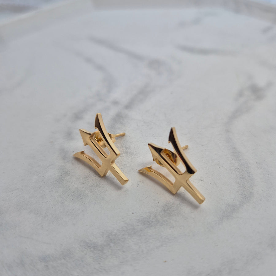 Barbados Trident Stud Earrings